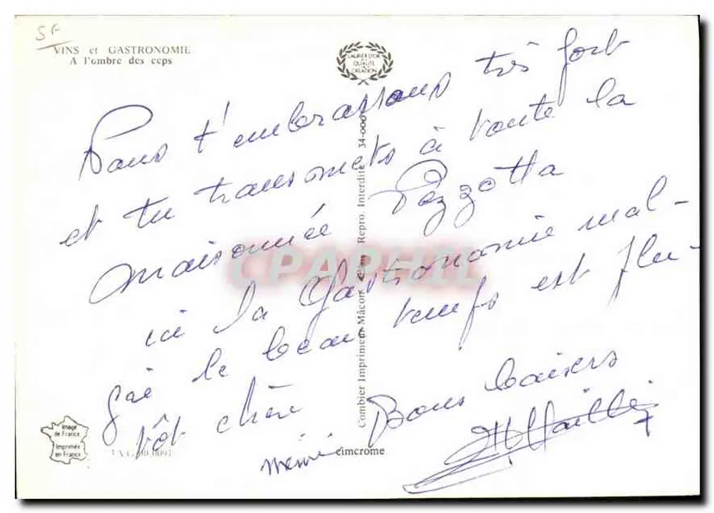 Kinder in einem Weinberg — Liebes-text — Chez - Rückseite