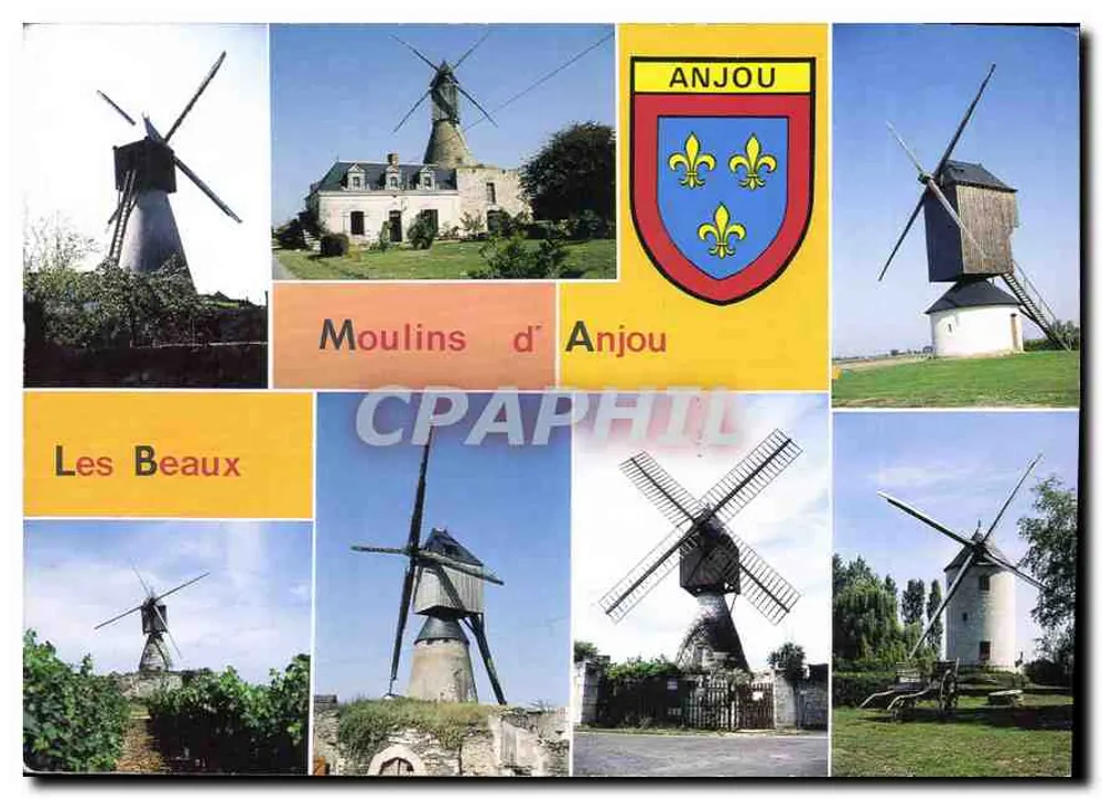 Moinhos de Anjou — Les Beaux — Edições Dubray, n° 329/49 - Frente