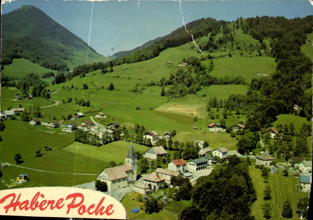 Habère-Poche — vue aérienne — Ed. J. Cellard - Recto