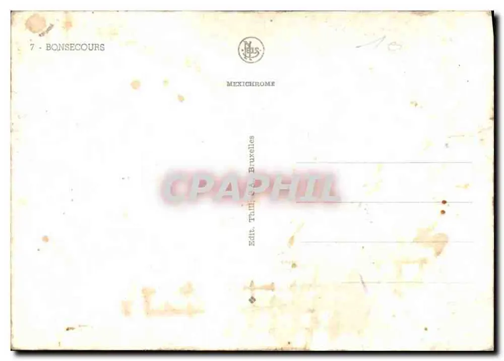 BONSECOURS — Lembrete de Bonsecours — Mexichrome, Bruxelas - Verso
