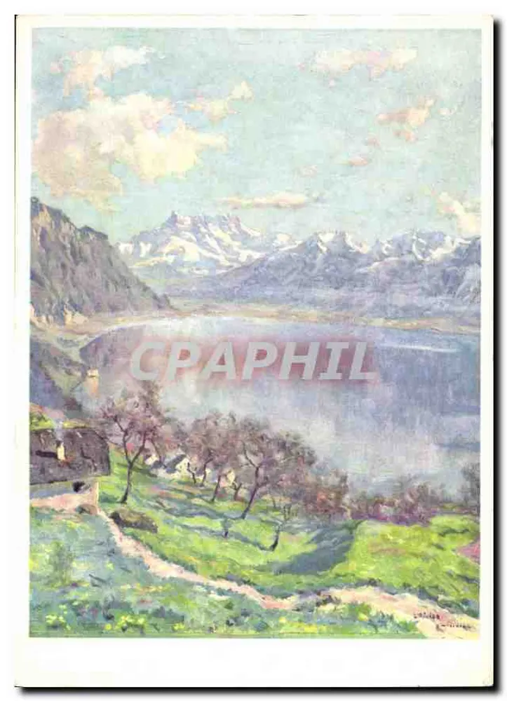 Lac Léman — Panoramablick — La Rivière, privater Drucker - Vorderseite