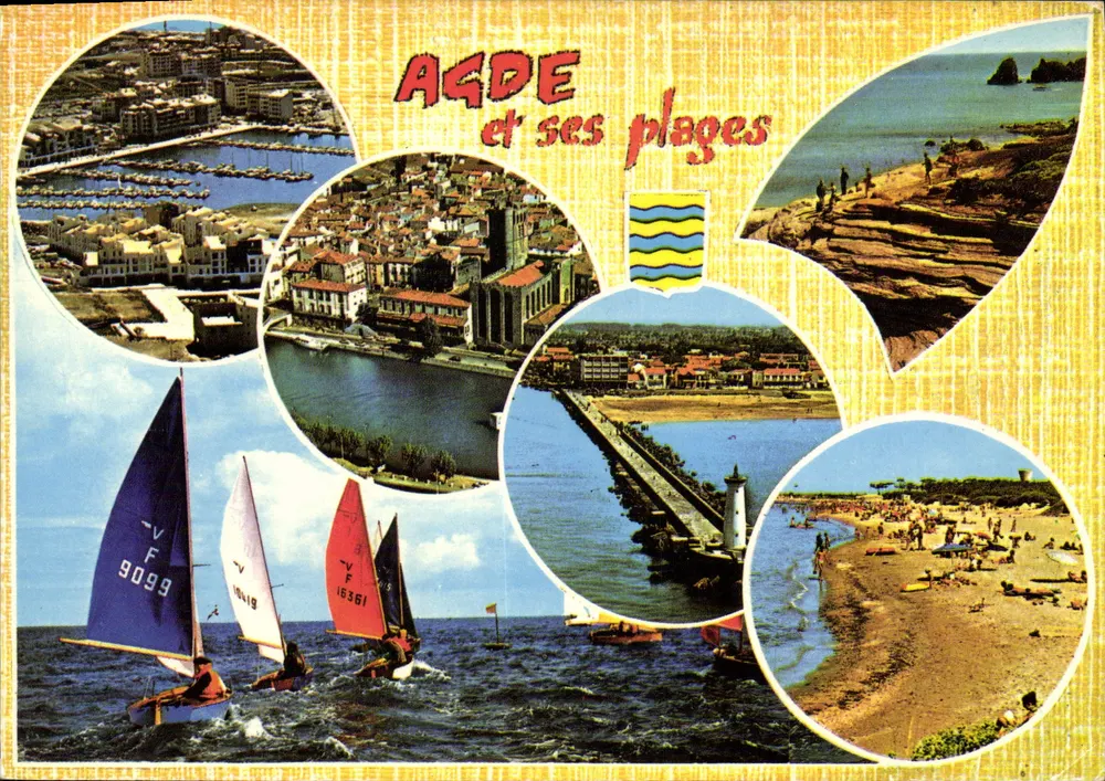 Agde e suas praias — editor Spacolor, n° 34300-5.117 - Frente