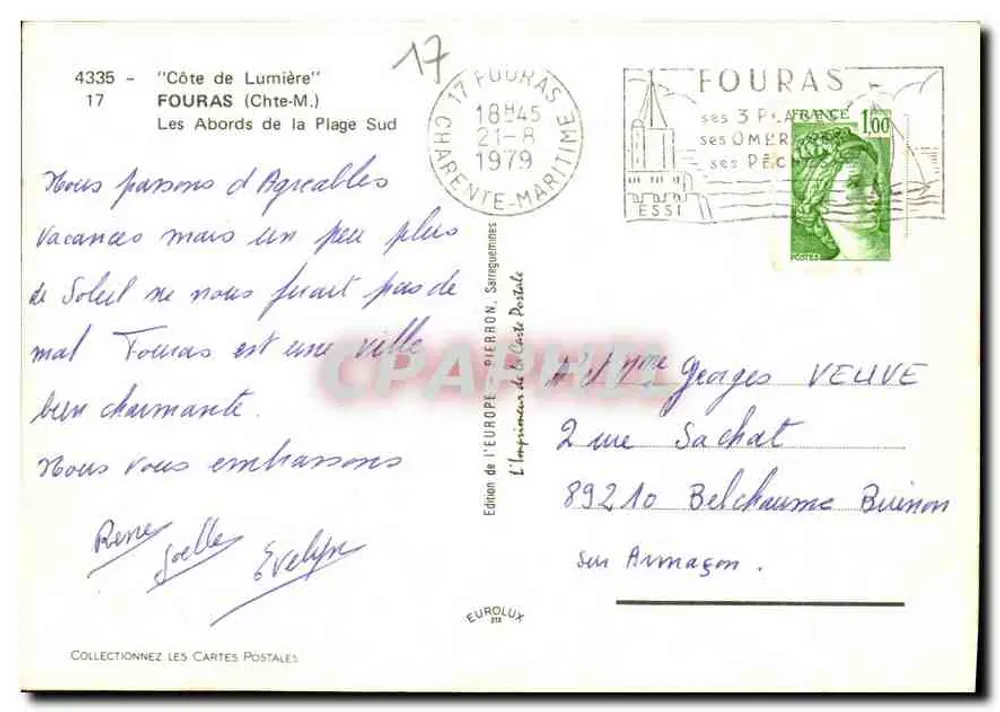 Die Zugänge zur Südstrand — Fouras (Charente-Maritime) — Edition Europe, Piéron - Rückseite