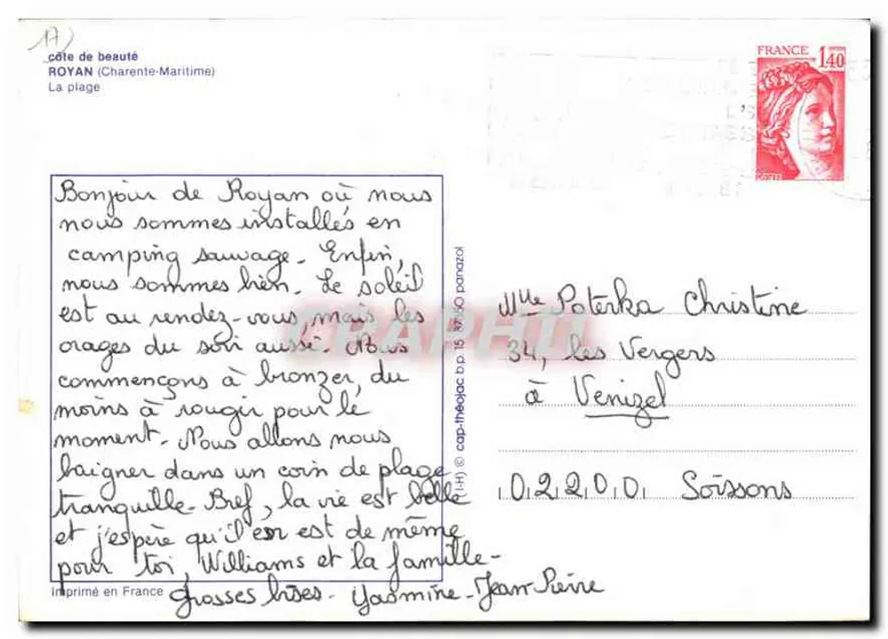 Royan — A praia — IRIS - Verso