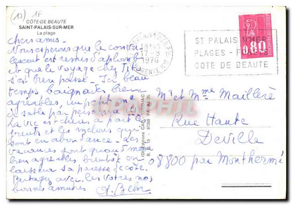 Praia de Saint-Palais-sur-Mer — vista de baixo de uma árvore — editor IRIS - Verso
