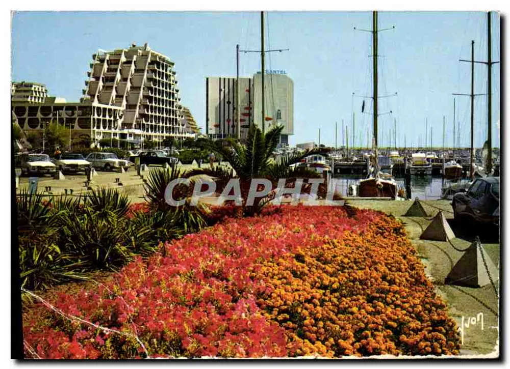 Der Hafen von La Grande-Motte — Ansicht des Hafens und Hotels — Éditions Jean-Jaures d'Arcueil - Vorderseite