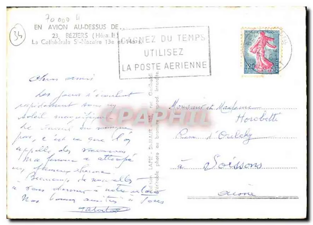 Die Kathedrale Saint-Nazaire in Béziers — Luftbild — Service Aérien - Rückseite