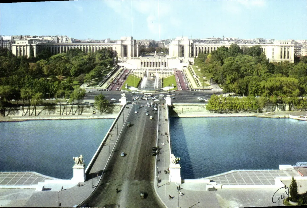 Paris e suas maravilhas — O ponte d’Alma, a Seine e o palácio de Chaillot — Éd. d’Art 'Guy' n° 5145 - Frente