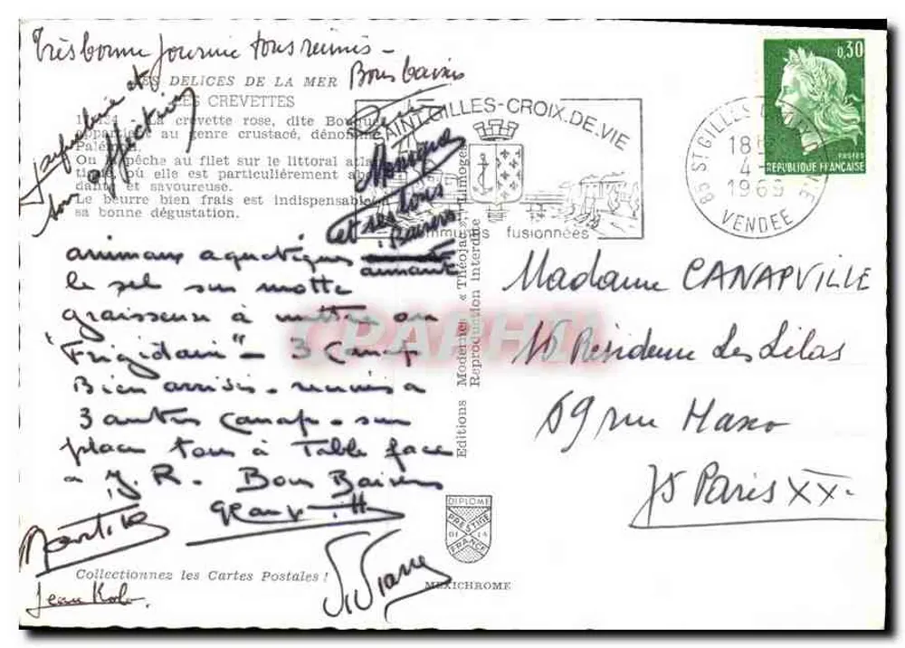 Camarões rosa de Saint-Gilles-Croix-de-Vie — Edições Diplomate & Théodore Timboges - Verso