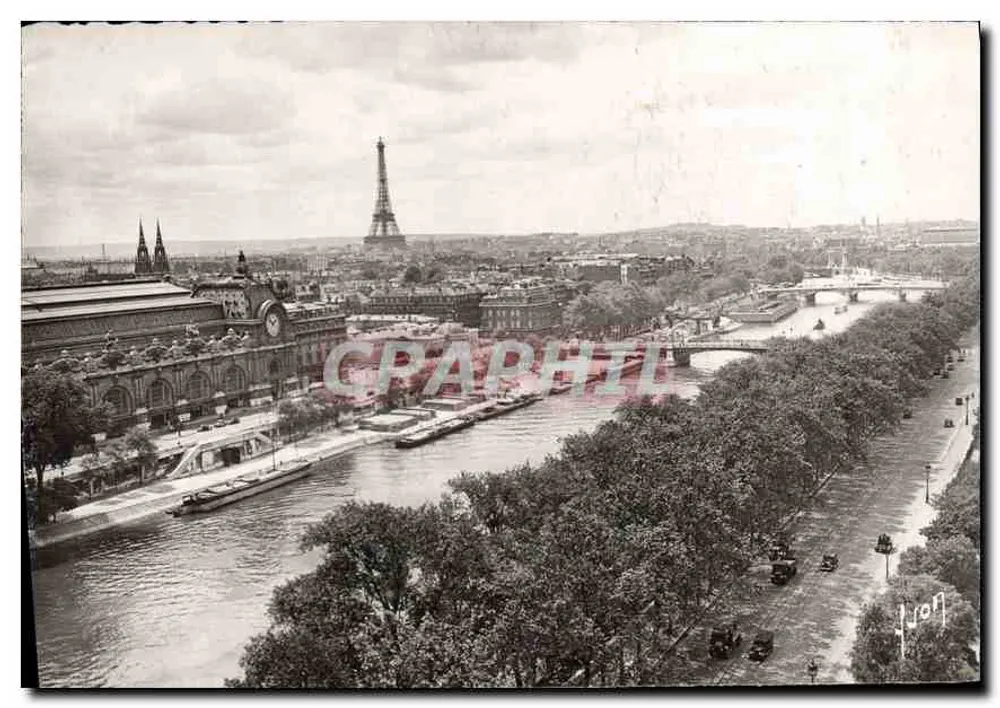 Paris... en Flanant — Die Seine am Quai d'Orsay — Verlag Yvon, Paris - Vorderseite