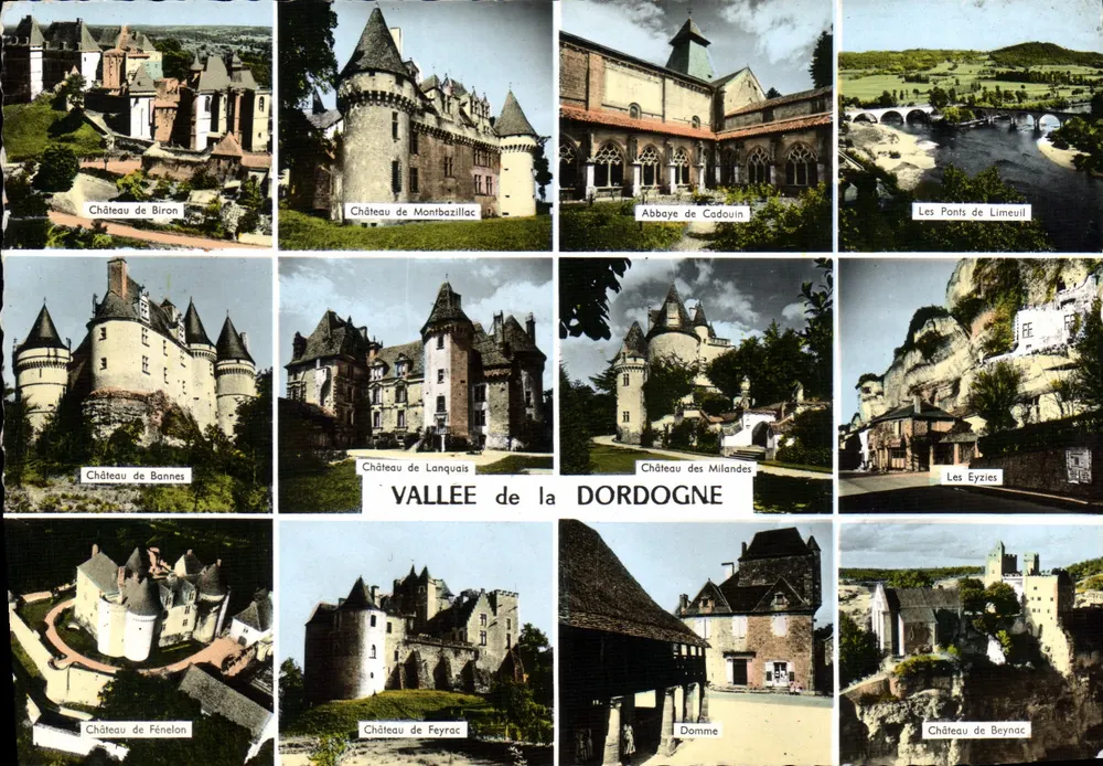 Vale da Dordogne — Castelos e sites — Edições Gaby, Nantes - Frente