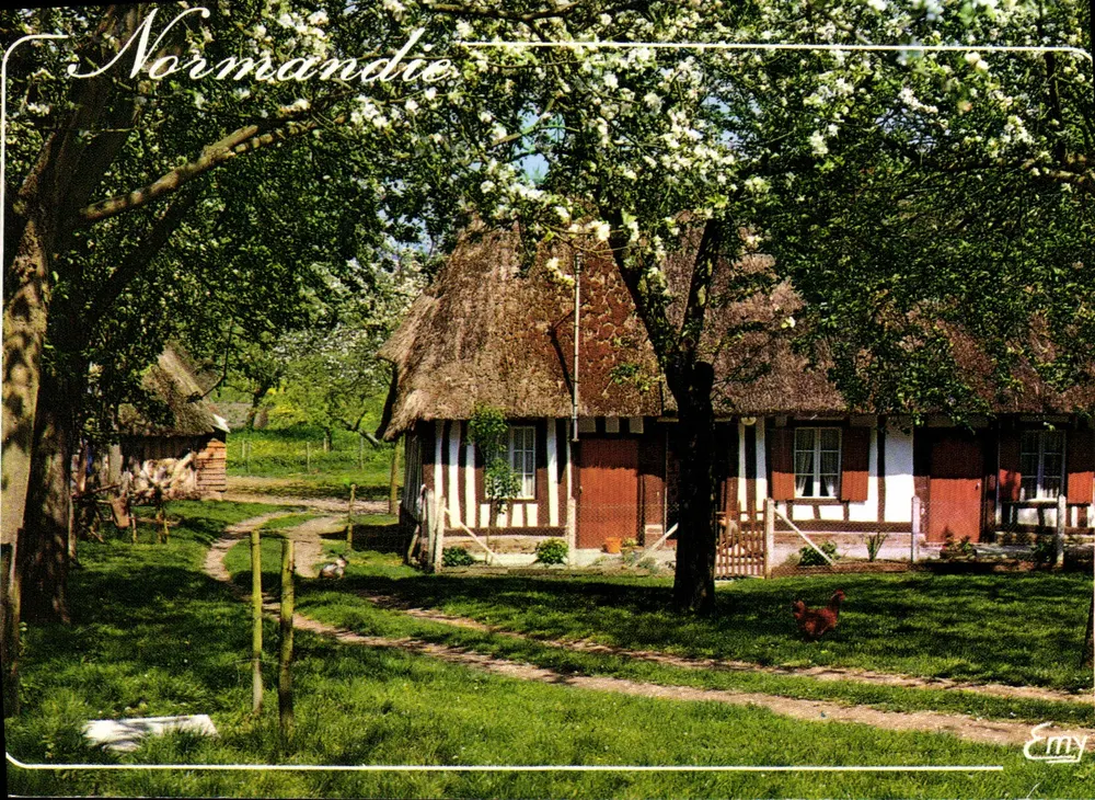 Normandie — Normannische Hütte im Frühling — Éditions LECONTE - Vorderseite