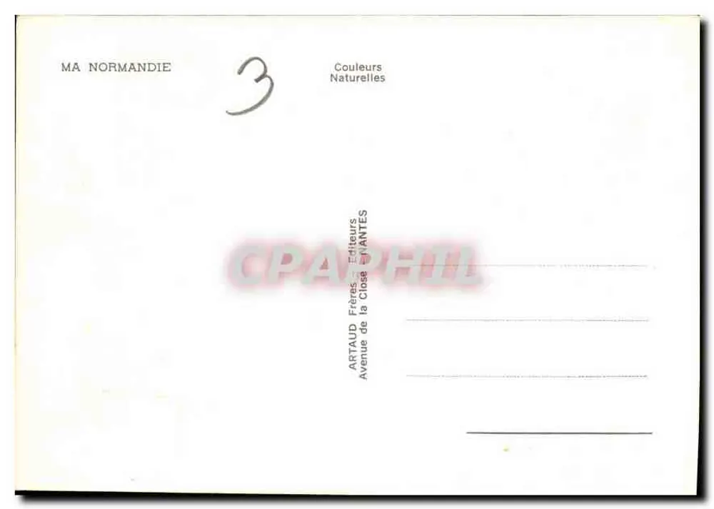 Minha Normandia — Poema e ilustração — Artaud Frères, editores da Close, Antes - Verso