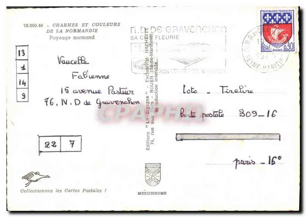 Kirche von Gravenchon — Normannische Landschaft — Iris Editions - Rückseite