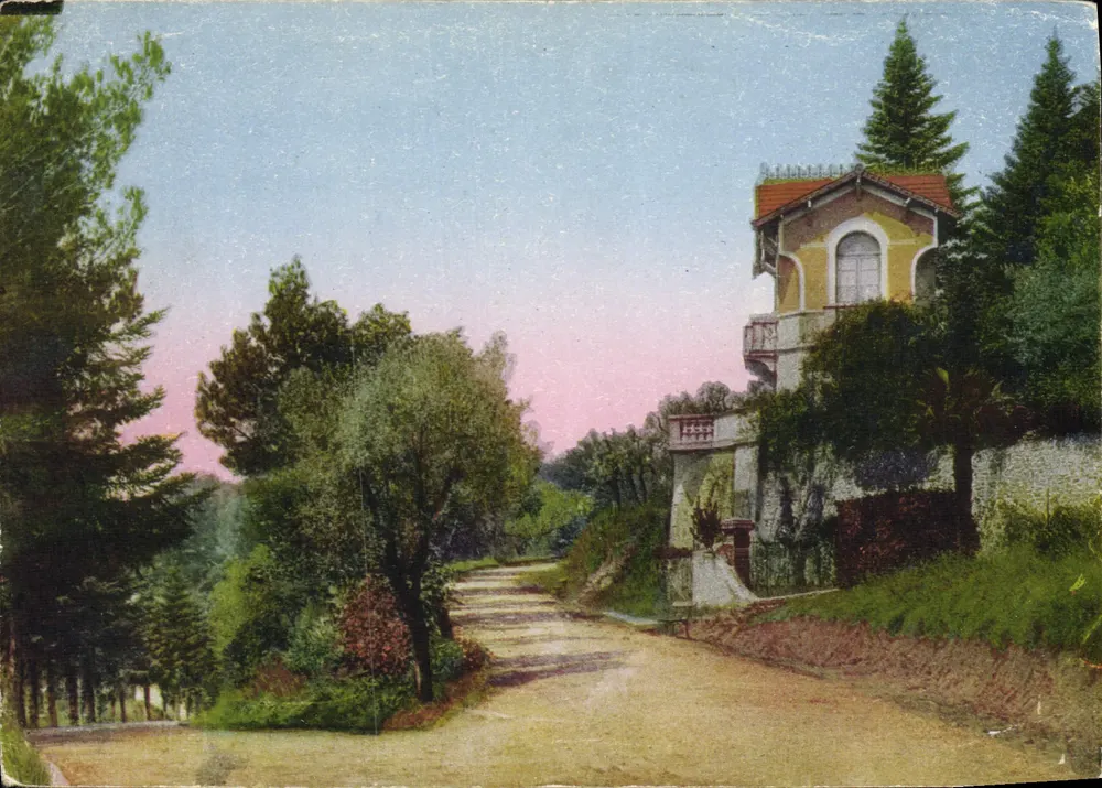 Vila sobre colina — Rua de Lamastre — Cie des Arts Photomécaniques, Nice - Frente