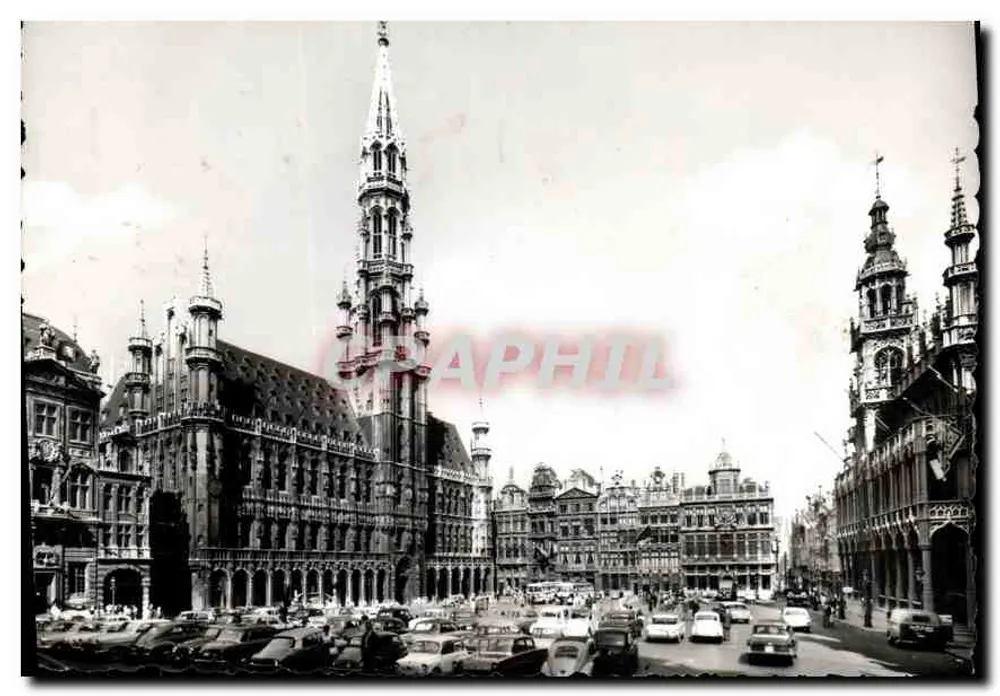 Brüssel — Grand-Place und Rathaus — Verlag Graphphil, Seriennummer nicht sichtbar - Vorderseite