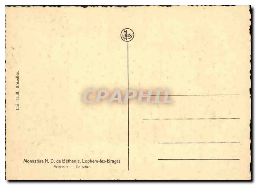 Kloster N.D. de Béthanie — Refektorium — Verlag Thill, Brüssel - Rückseite