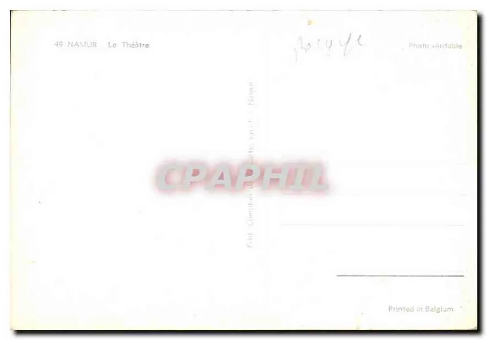 Namur — O Teatro — Editor Combier, n° 49 - Verso
