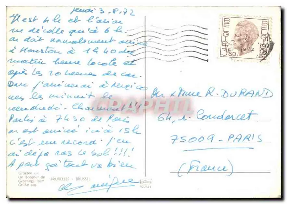 Bruxelas-Brussel — vista panorâmica dos principais monumentos — editor Groeten uit, n° 922/41 - Verso