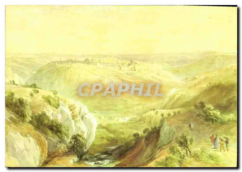 यरूशलेम, दक्षिण की ओर दृश्य — डेविड रॉबर्ट्स की लिथोग्राफी (1839) — एडिटर पाल्म लैंड, संख्या 3975 - आगे