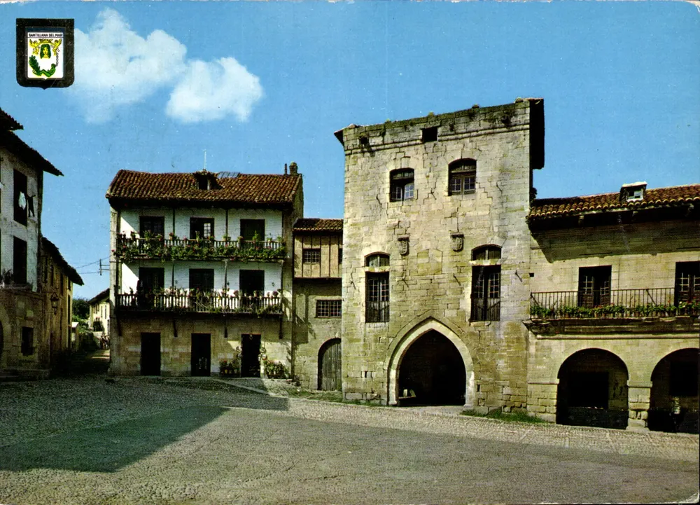 Santillana del Mar — Mittelalterliche Pforte und Gebäude — Éditions UTE Barcelona, n°4 - Vorderseite