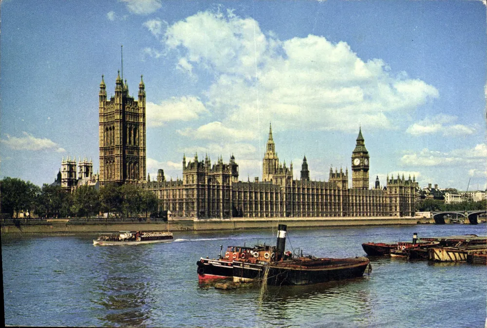 London — Die Houses of Parliament an den Ufern der Themse — J. Arthur Dixon, n° 421 - Vorderseite