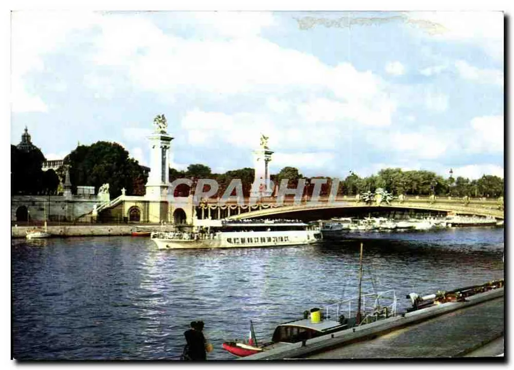 Paris - Brücke Alexandre III und das parisische Bateau Mouche — Verlag LYNA-COLOR, Nr. 559 - Vorderseite