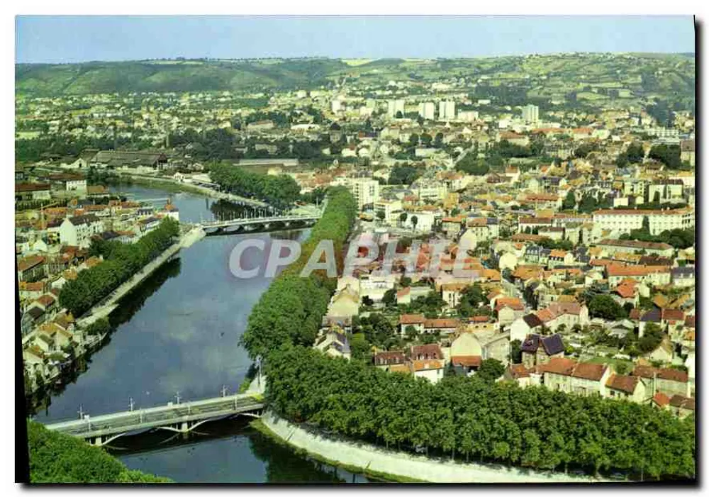 Montluçon — Luftbild des Cher und der Stadt — Éditions du LYS - Vorderseite