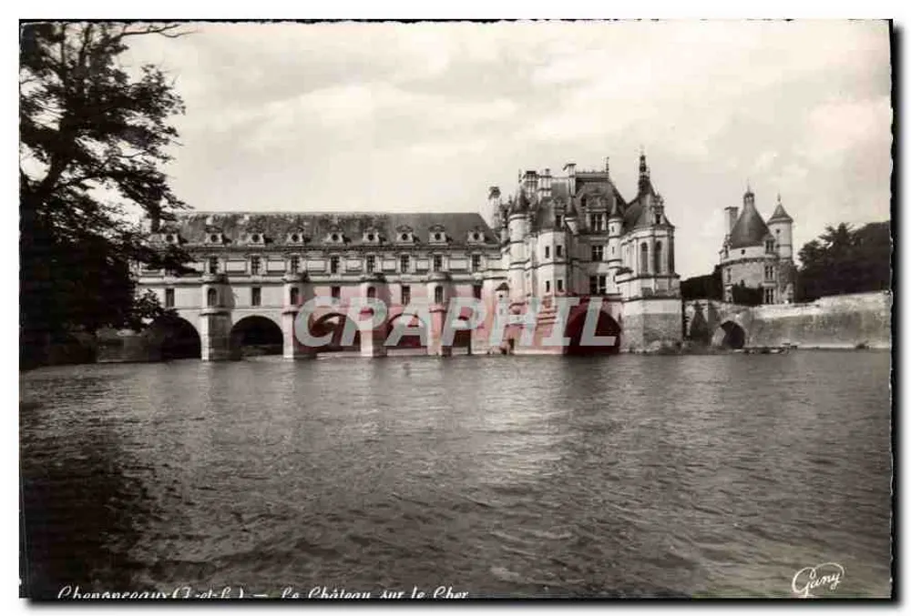 Champeaux (Loir-et-Cher) — O Castelo sobre o Cher — G. Gury - Frente
