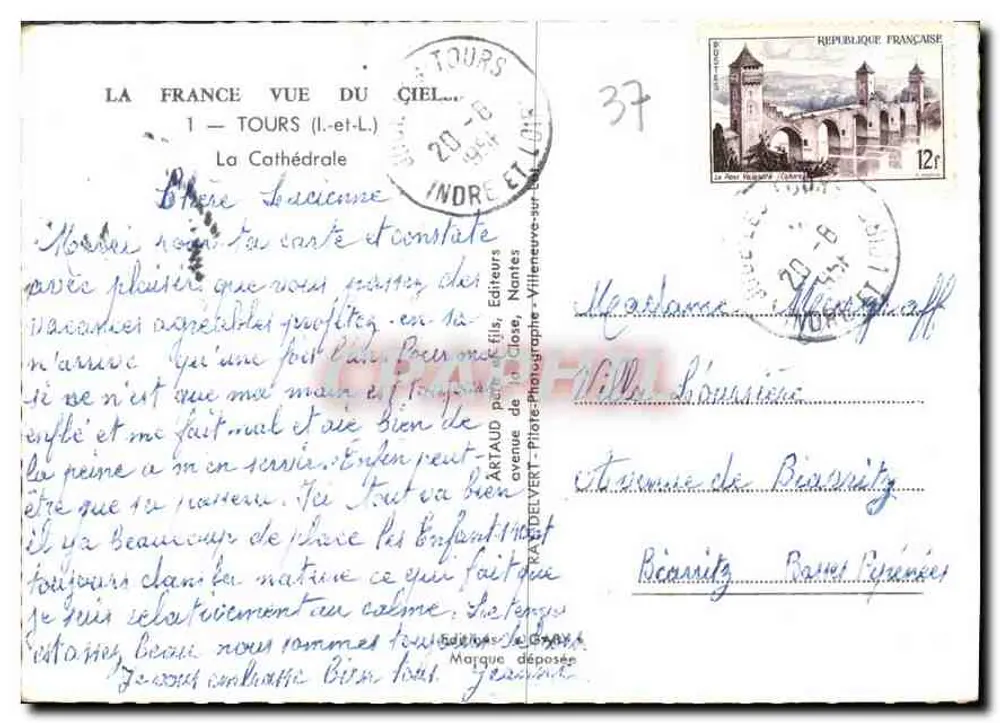 A Catedral — Tours (Indre-et-Loire) — Gaey - Verso