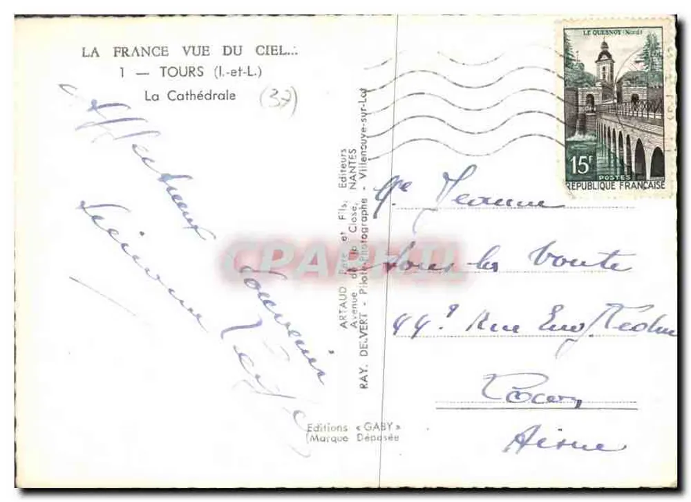 Tours — A Catedral — Éditions Gaby - Verso
