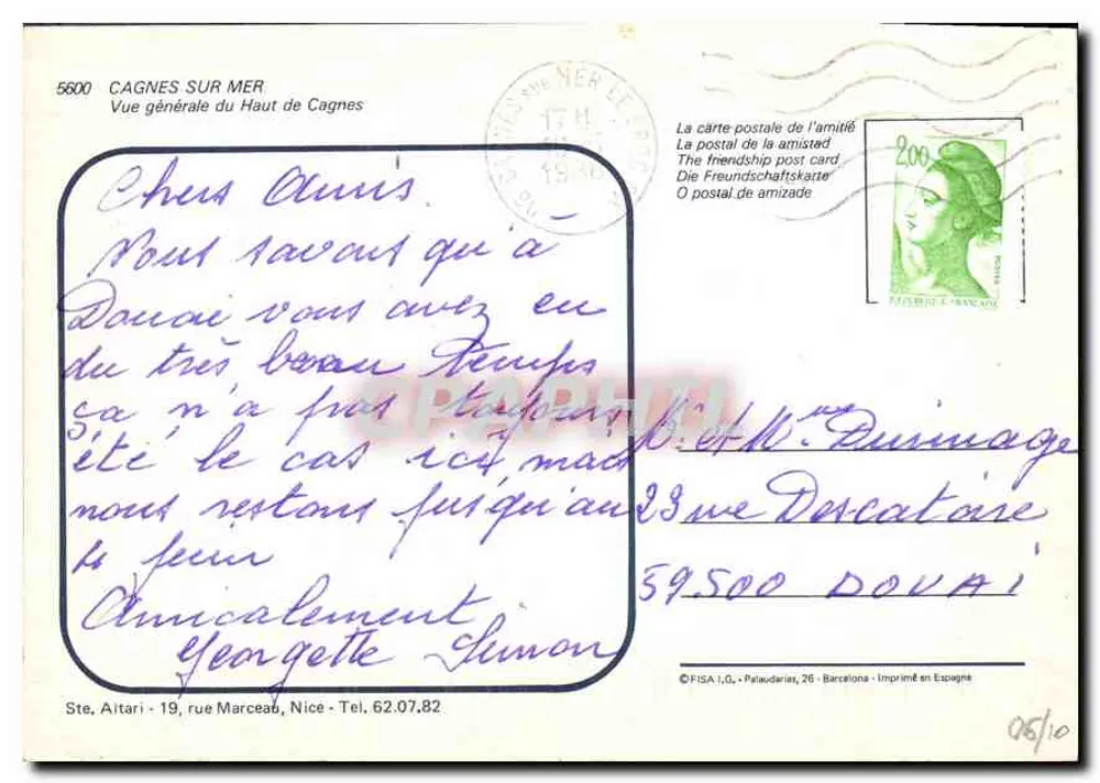 Vue générale du Haut de Cagnes — Cagnes-sur-Mer — FISA 1.G. - Palau de la Barca - Reverso