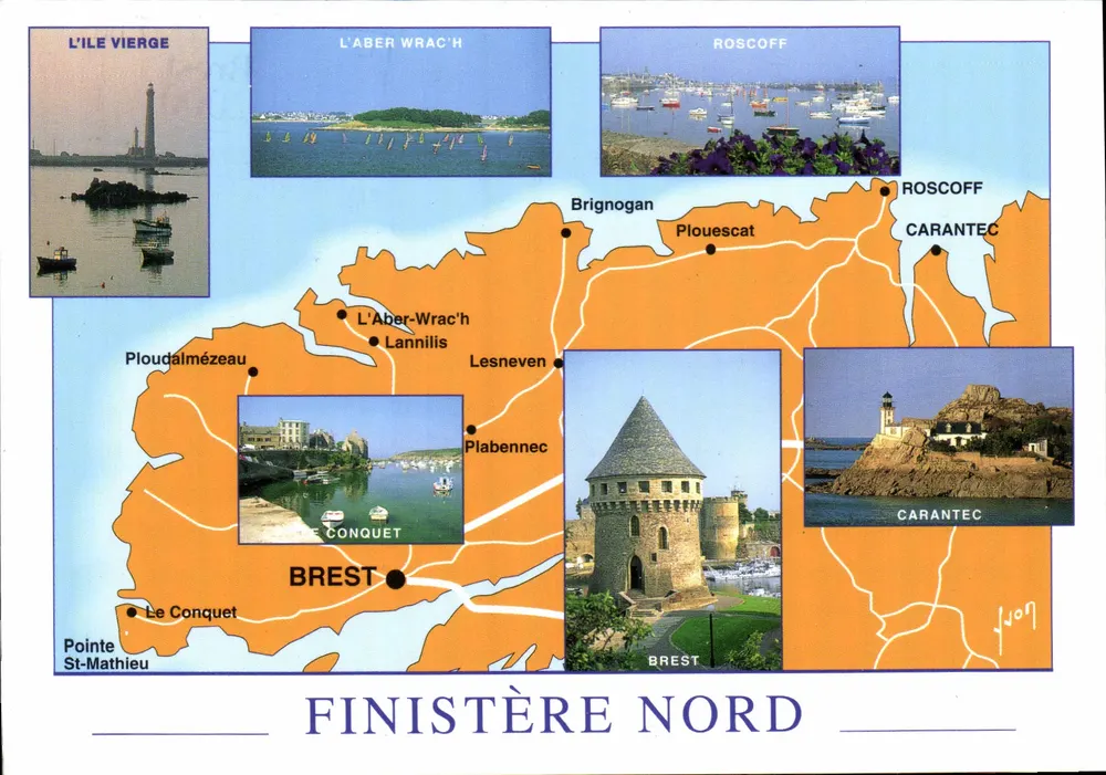 Finistère Norte — Brest, Roscoff, Carantec, L'Aber-Wrac'h — Edição de Arte - Frente