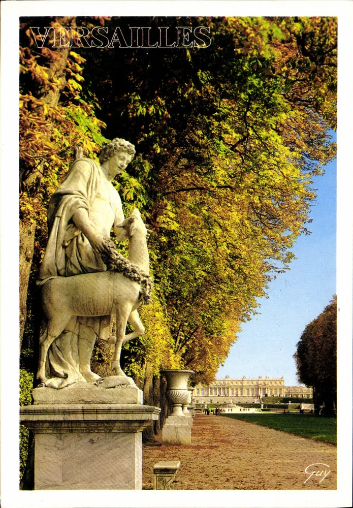 Versailles — estátua de um homem com um cordeiro — Edições Henri-Barbisse - Frente