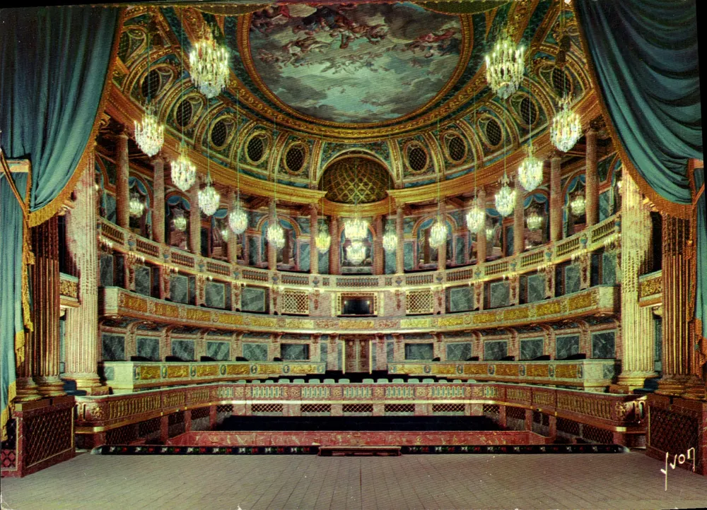 Teatro Real Luís XV — Castelo de Versalhes — Edições de Arte YVON - Frente