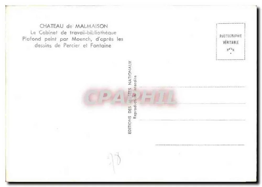 Castelo de Malmaison — Escritório-biblioteca — Éditions des Musées Nationaux - Verso