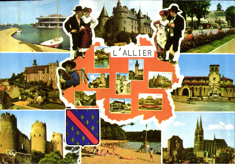 L'ALLIER — Carte postale touristique — Éditions du Lys - Frente