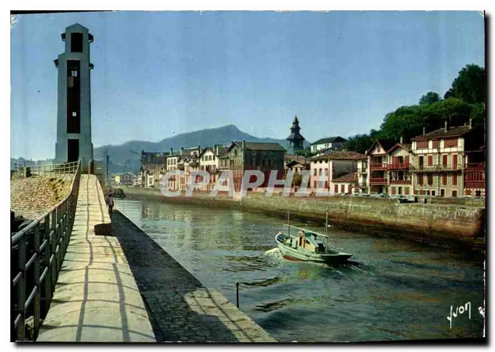 Porto de Ciboure - Saint-Jean-de-Luz — entrada do porto, cais Maurice-Ravel — Éditions d'Art Yvon, Paris - Frente