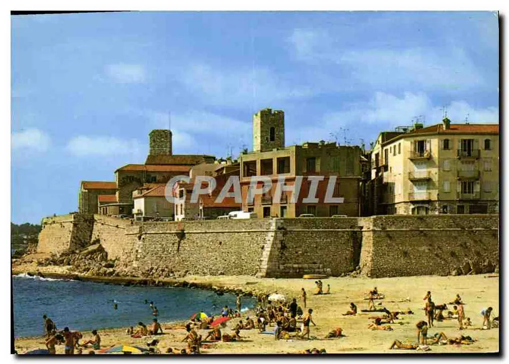 Antibes - Ansicht der Plage de la Gravette und der Mauern — Éditions d'Art Montluel, Nice - Vorderseite