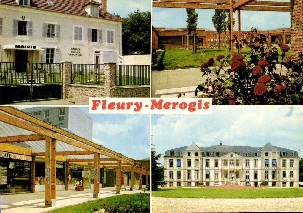 Fleury-Merogis — vista da prefeitura, do centro comercial e de um castelo — Éditions 'LA CIGGONE' - Frente