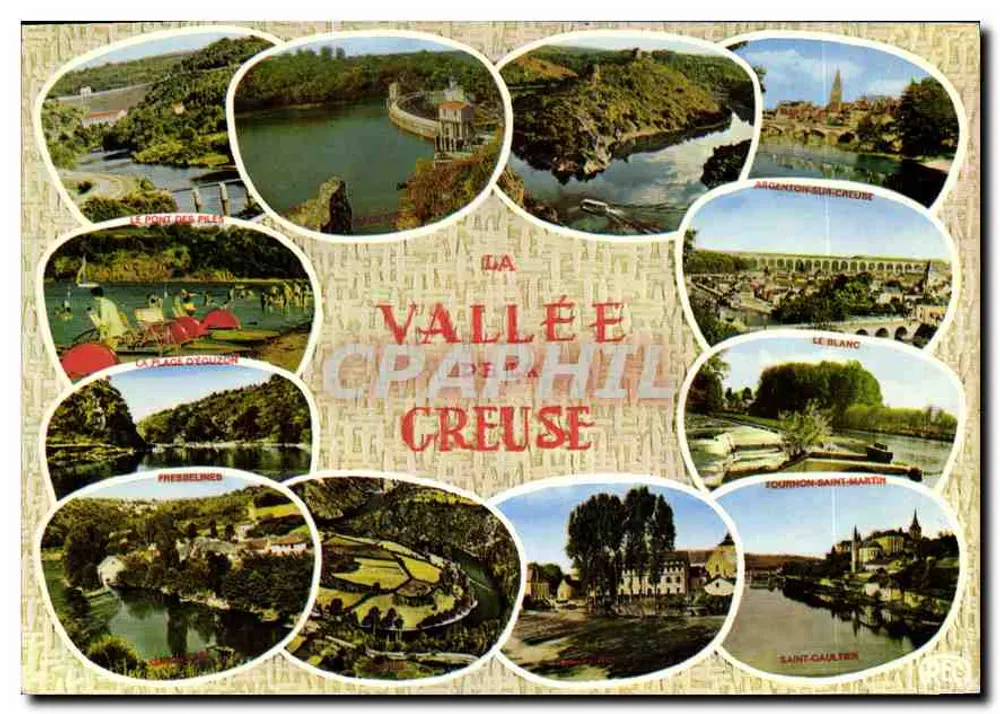 A Vale da Creuse — Bilhete postal antigo M. ROUSSEL, S.P.A.D.E.M. — n°908 - Frente