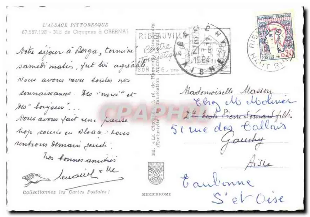 Storchennest — auf einem Schornstein — Verlag IRIS, n° 67.567.198 - Rückseite