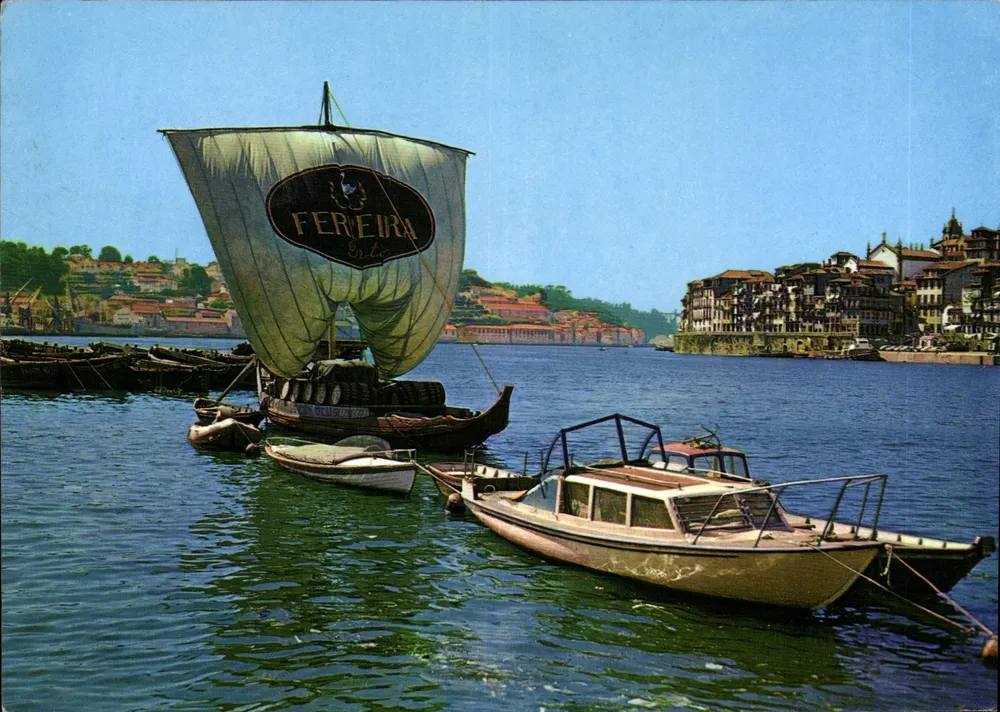 Rabelo-Boot und Teilansicht der Stadt — Porto — Verlag FISA - Vorderseite