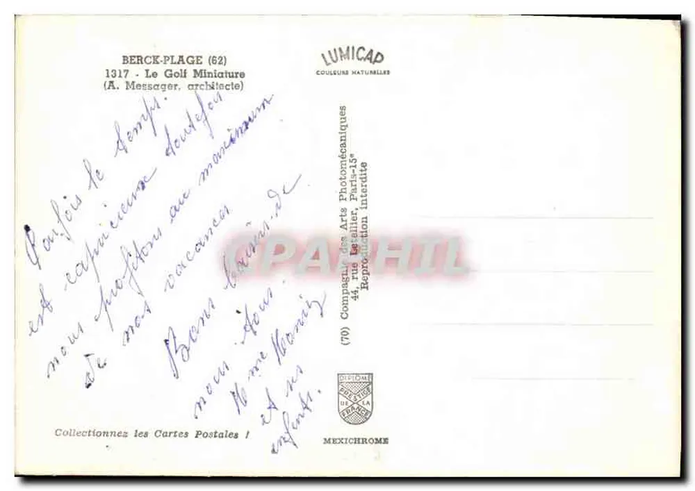 बर्क-प्लेज़ के गोल्फ के विज़ुअल — प्लेस के साथ टेरेस और बिल्डिंग्स — प्रकाशक आईआरआईएस - पीछे