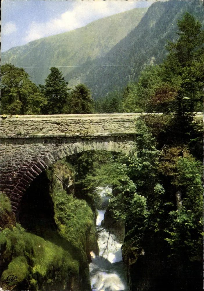 Ponte da Espanha — Cauterets — Editor: Compagnie des Arts Photomécaniques, Paris - Frente