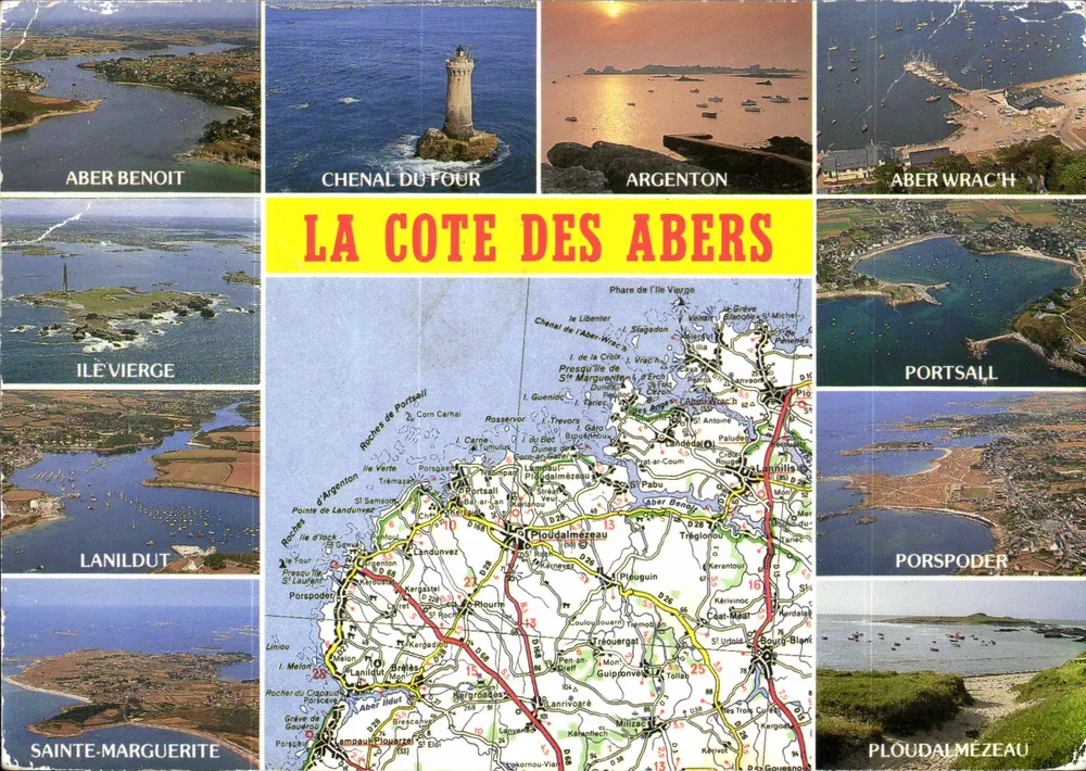 A Côte dos Abers — Carta postal turística — Éditions d'Art Jean-Claude (Finistère) - Frente