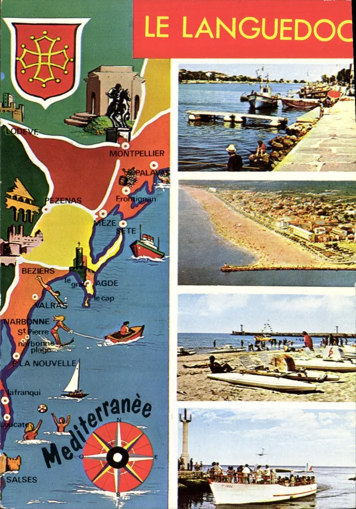 O Languedoc — Suas Praias — Edições S. Audu Mares, Perpignan - Frente