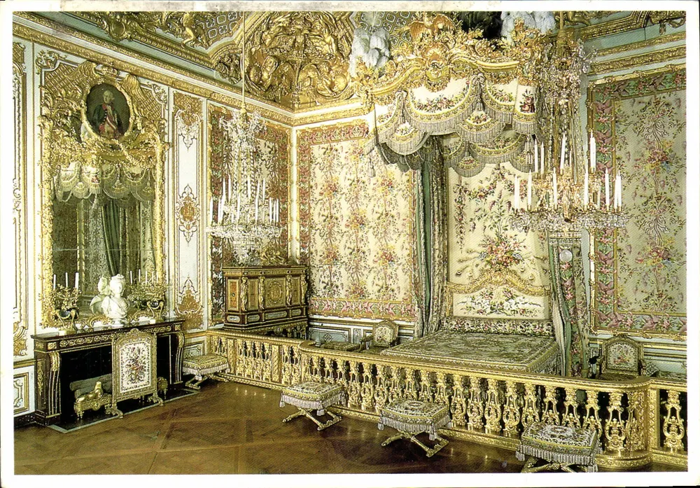 Schloss Versailles — Grand Appartement de la Reine, La chambre à coucher de la reine Marie-Antoinette — Photo J.J. Derenne, série n° 00-5643 - Vorderseite