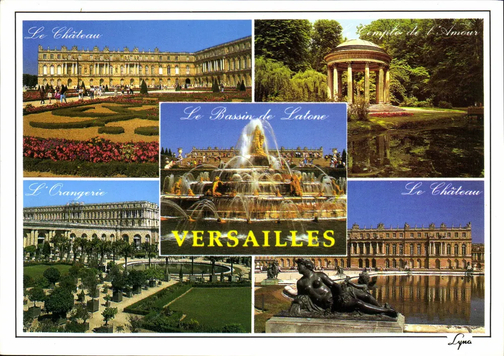 Versailles — Colagem de locais do castelo e dos jardins — Lyna - Frente