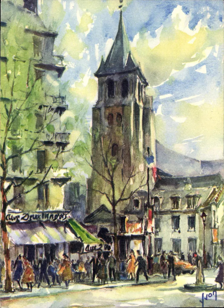 Igreja de Saint-Germain-des-Prés — Paris — Edições de Arte 'YVON' - Frente